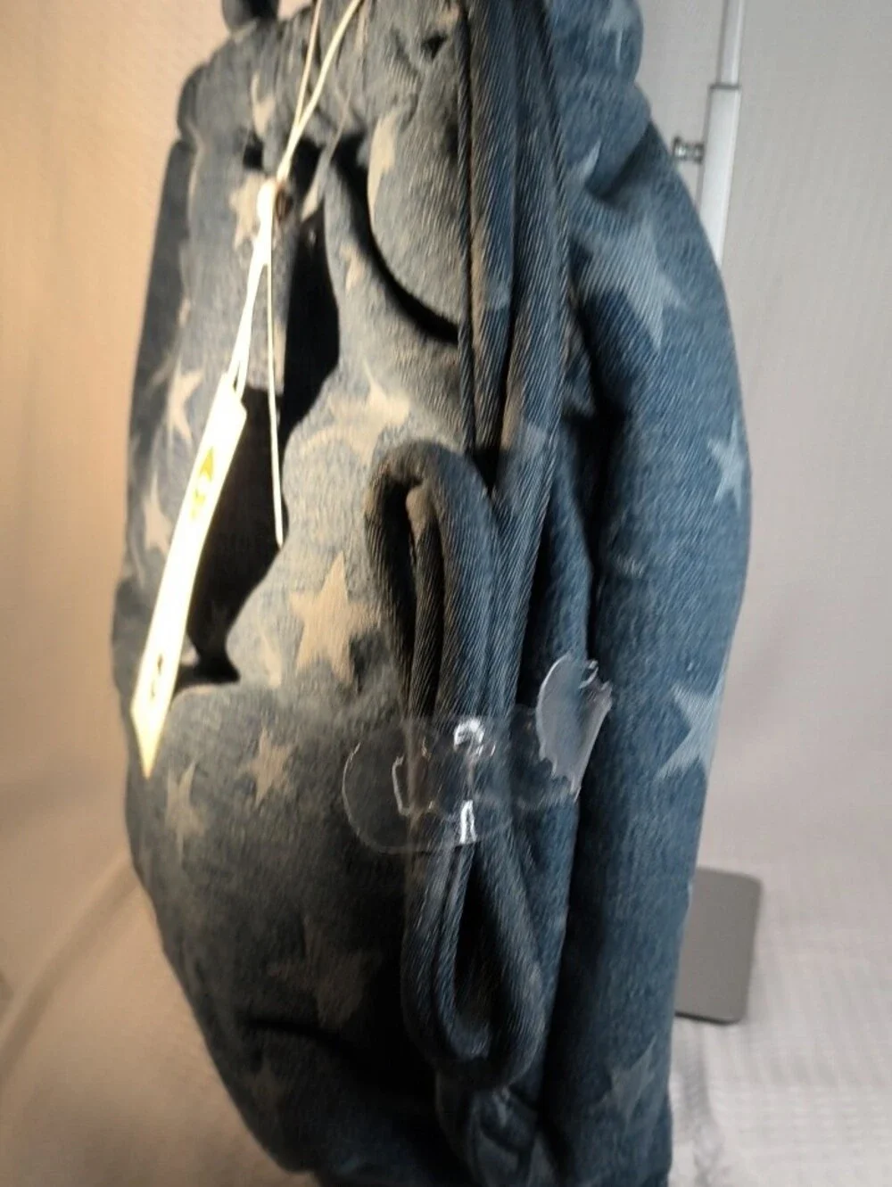 Wildfox HBWF-224-0050B-54 Denim Star Print Backpack in Blue
